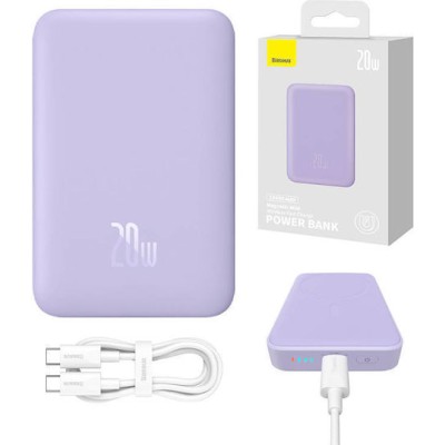 Baseues Magnetic Mini Powerbank 10000mAh 20W Purple